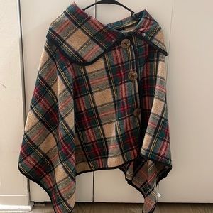 Plaid Poncho